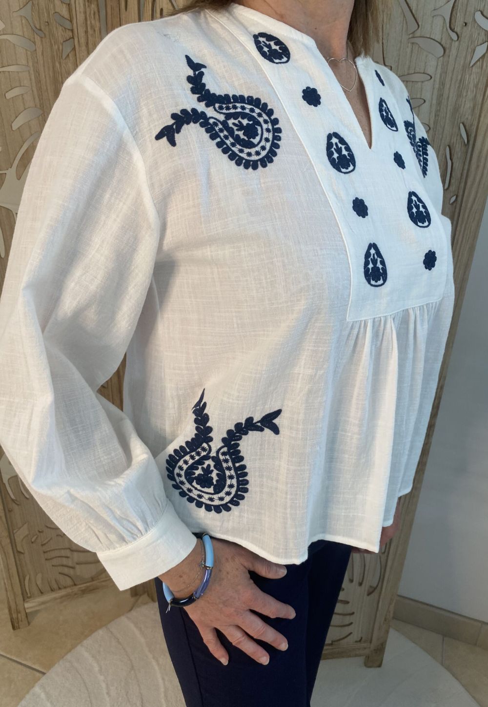 Blouse avec broderie