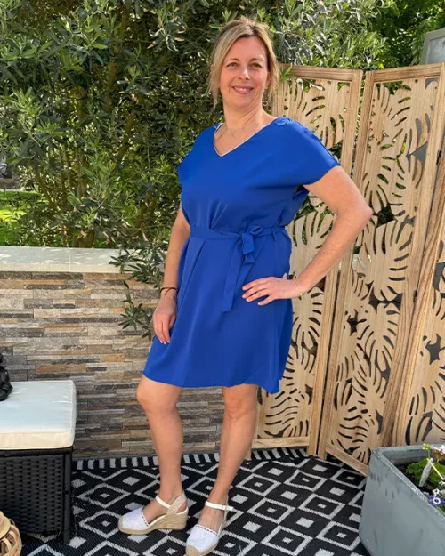 Robe droite Bleu roi